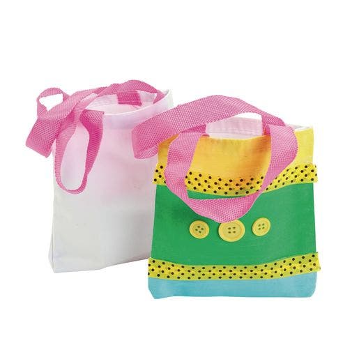 Mini Canvas Tote Bags Set of 24