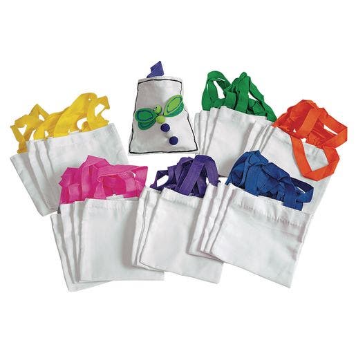 Mini Canvas Tote Bags Set of 24