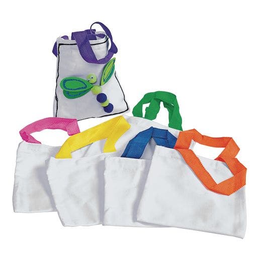 Mini Canvas Tote Bags Set of 24