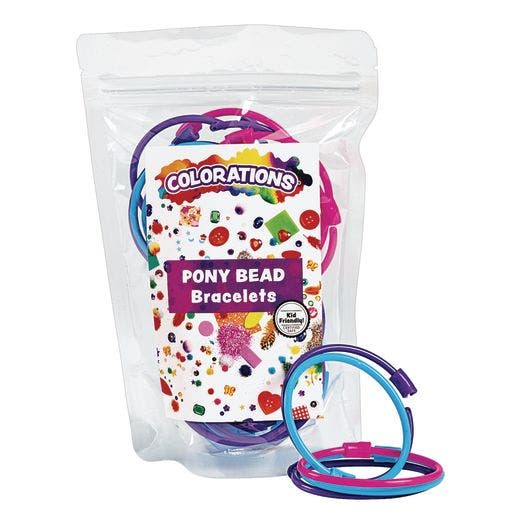 Pony Bead Bracelets Set Of 24
