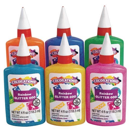 Rainbow Glitter Glue 4oz Set of 6