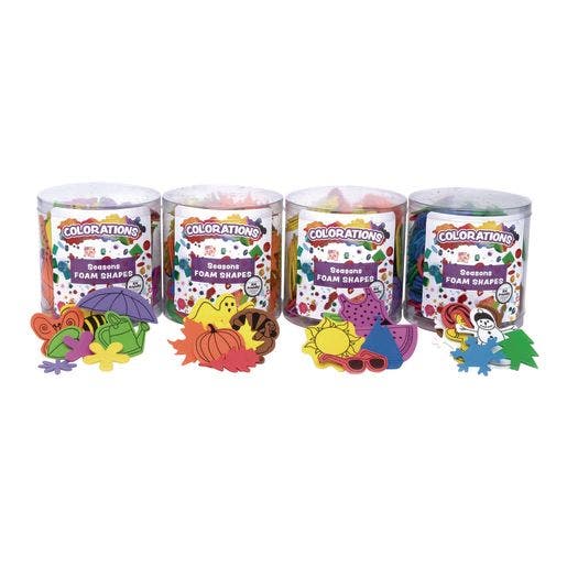 Seasons Foam Shapes Set Of 4 Jars