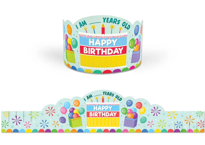 Colorful Happy Birthday Crowns