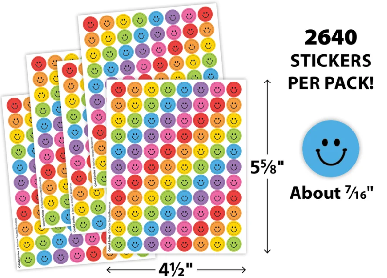 Colorful Smiles Mini Stickers Value Pack