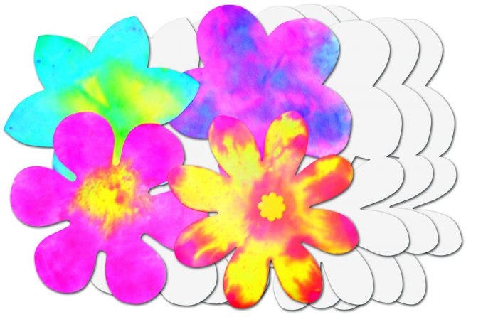 Color Diffusing Paper Flowers