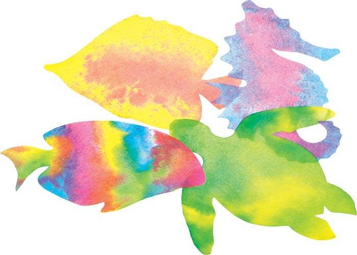 Color Diffusing Paper Sealife 48 pack