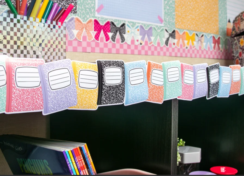 Cool for School Composition Books Die-Cut Border Trim