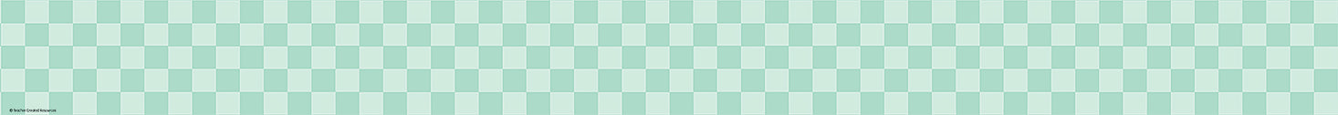 Cool for School Green Checkers Straight Rolled Border Trim
