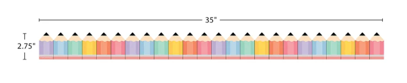 Cool for School Pencils Die-Cut Border Trim