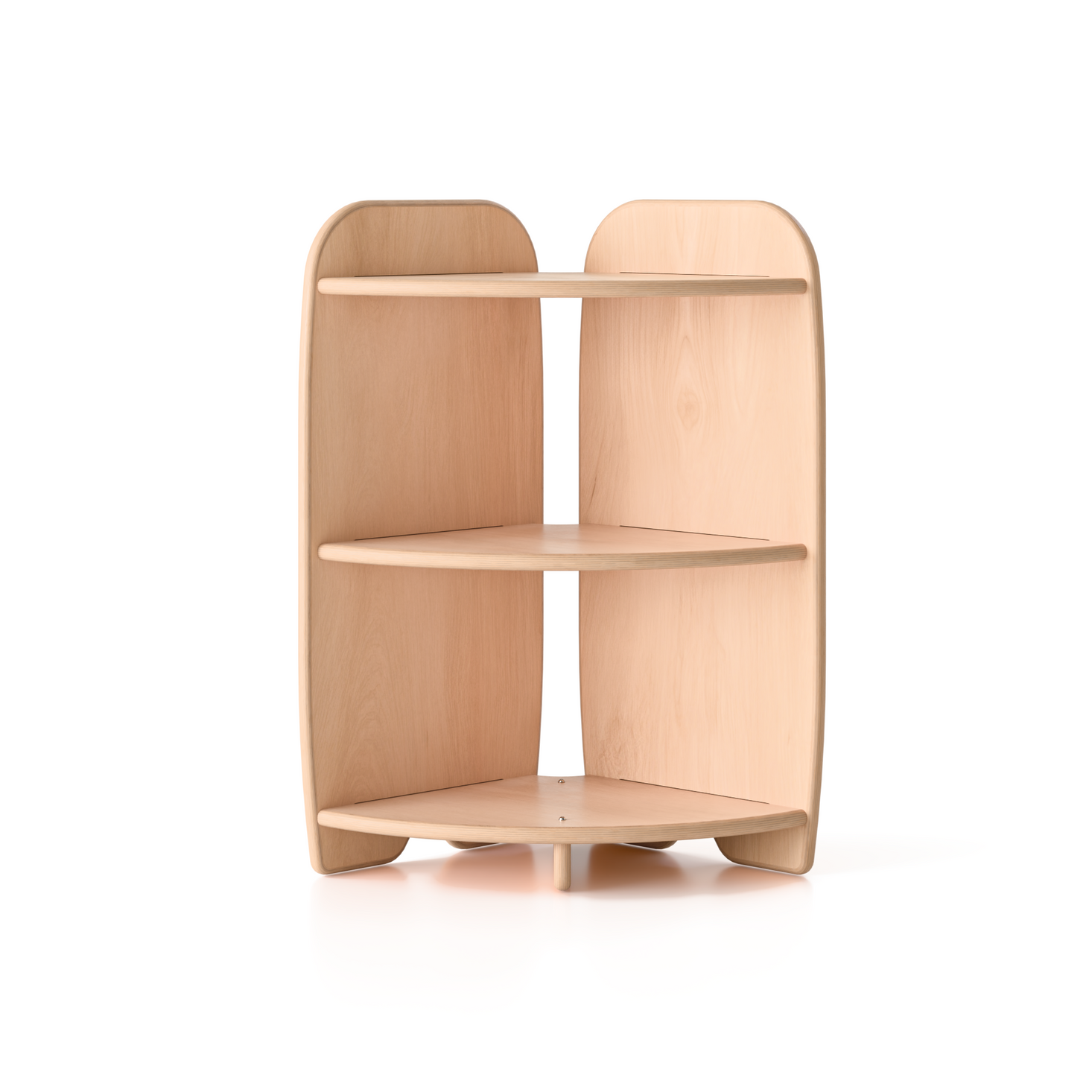 Woodlyn Open One Shelf - Corner Unit Curve 21inL x 24inH