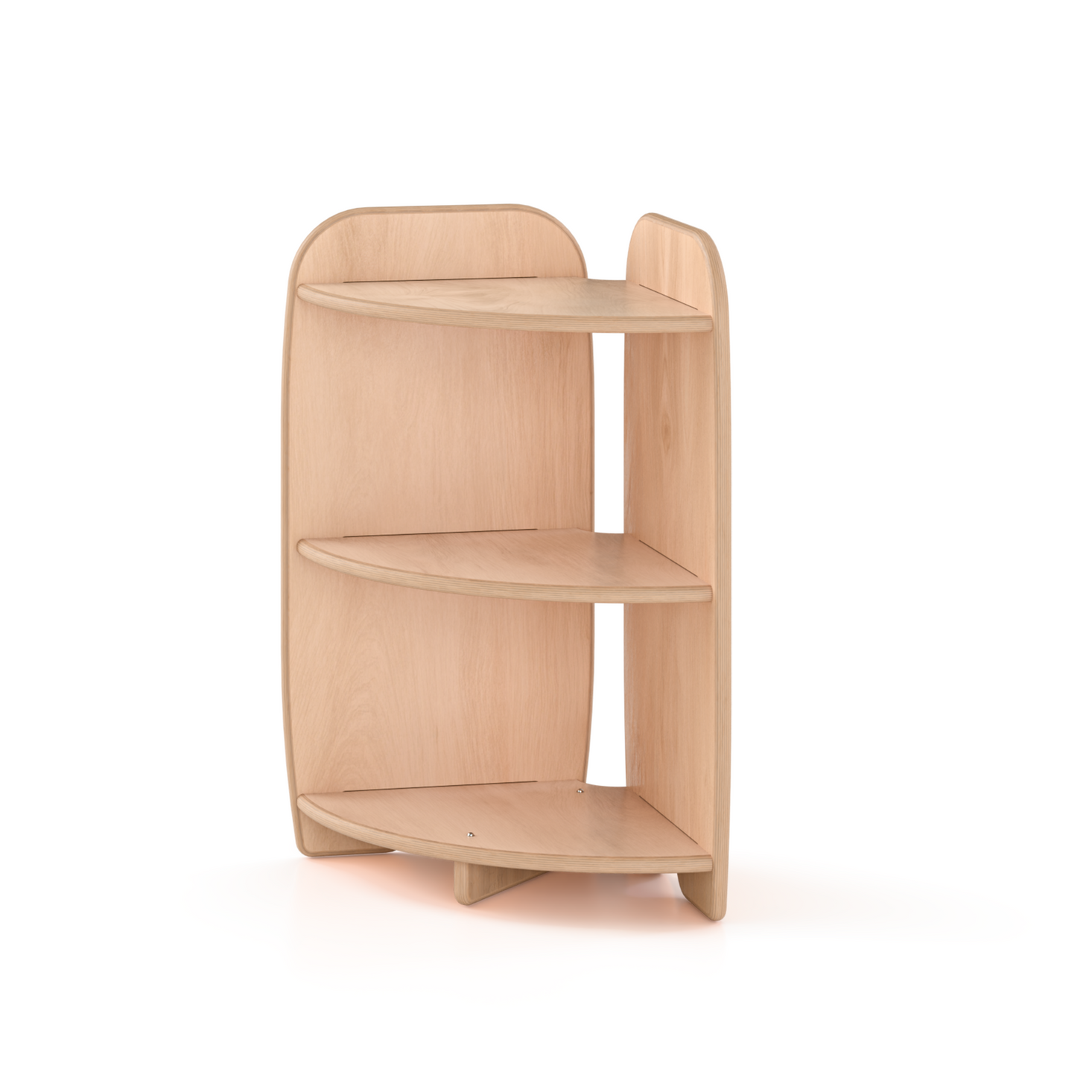 Woodlyn Open One Shelf - Corner Unit Curve 21inL x 24inH