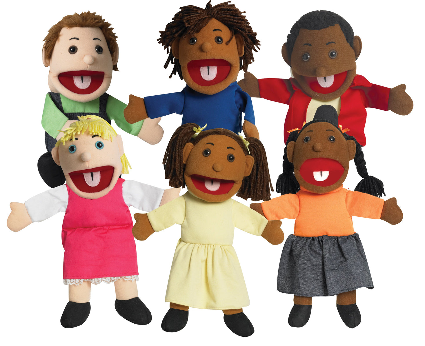 Diversified Children Puppets Set of 6