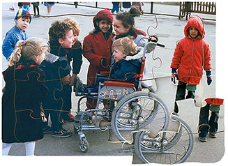Diversity & Inclusion 4 Puzzle Set includes: Friends Red Bal