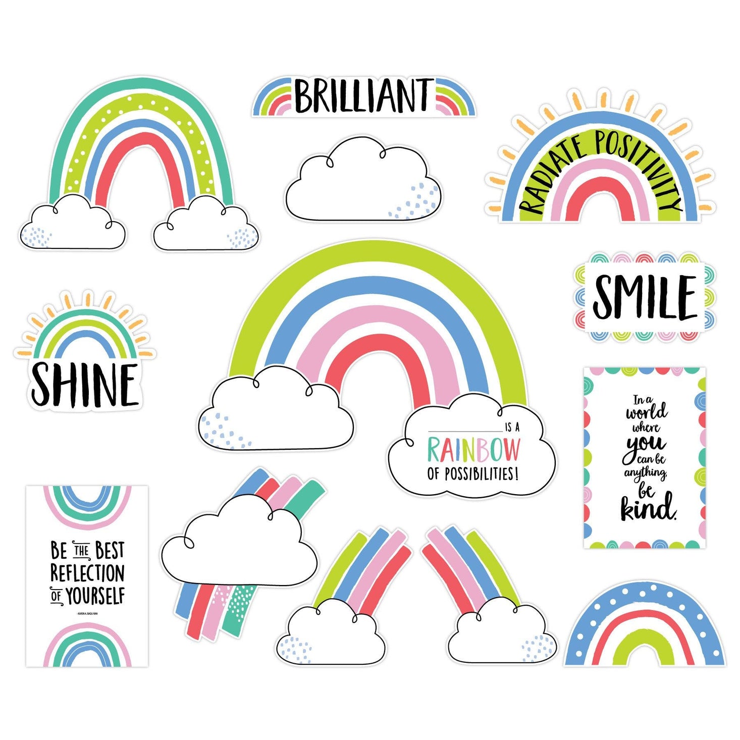 Doodly Rainbows Bulletin Board Set