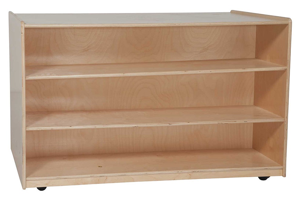 Double Mobile Storage w (12) Translucent Trays