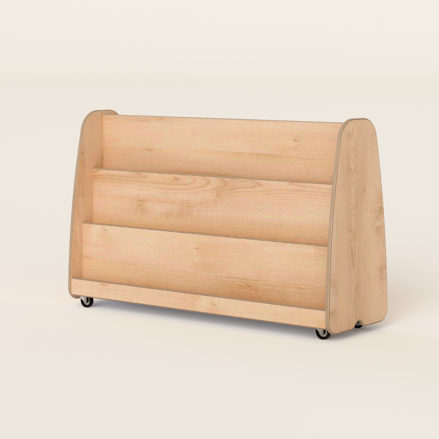 Woodlyn Double Sided Large Book Browser Mobile 46.5inL x 30inH