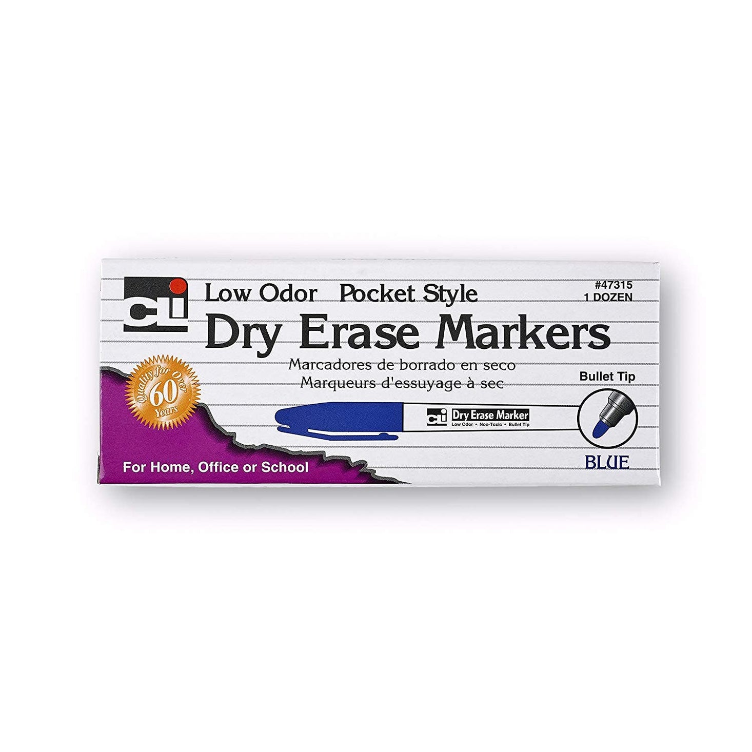Dry Erase Pocket Style Markers 12pk