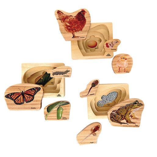 Environments earlySTEM Life Cycles Nesting Puzzles Set of 3