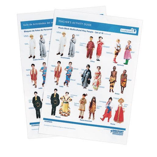 Excellerations Photo Block Multicultural Play People Set of