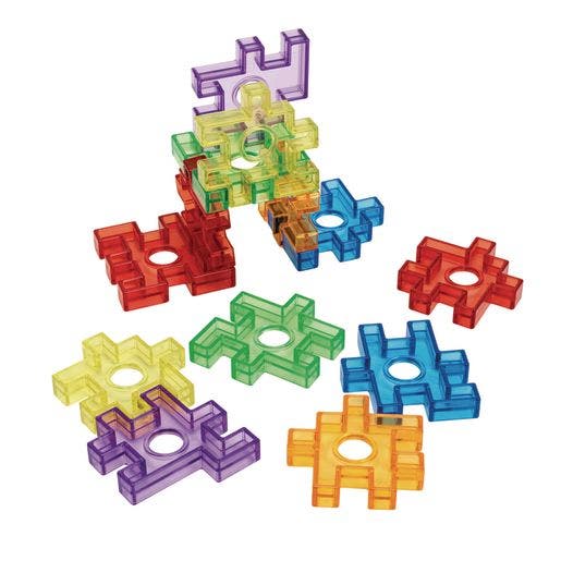 Excellerations Translucent Waffle Blocks 72 pcs