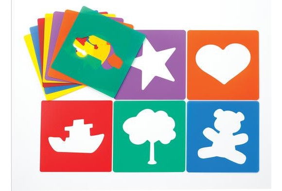 Familiar Shape Stencils Set of 12