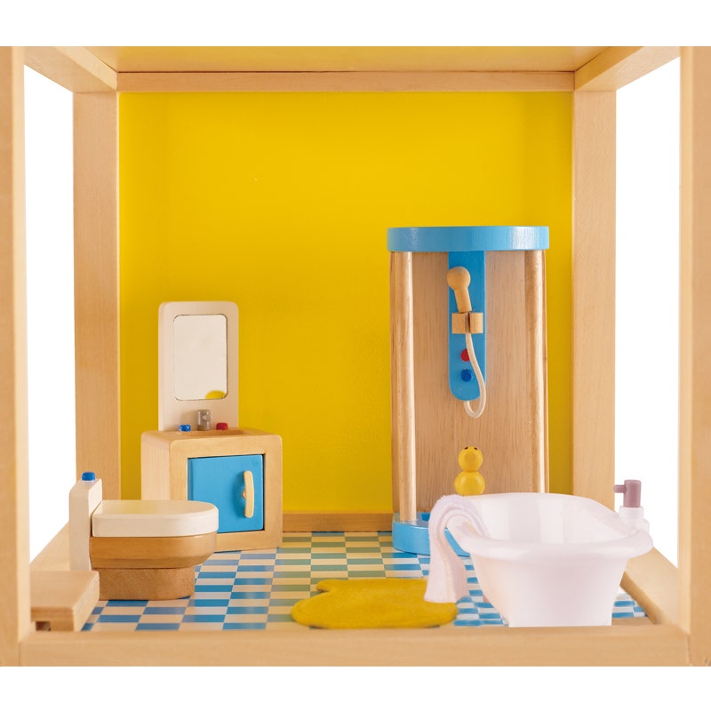 Wooden Dollhouse Furniture Family Bathroom by Hape