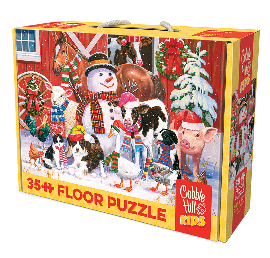 Festive Farmyard Greetings 35 pc Floor Puzzle