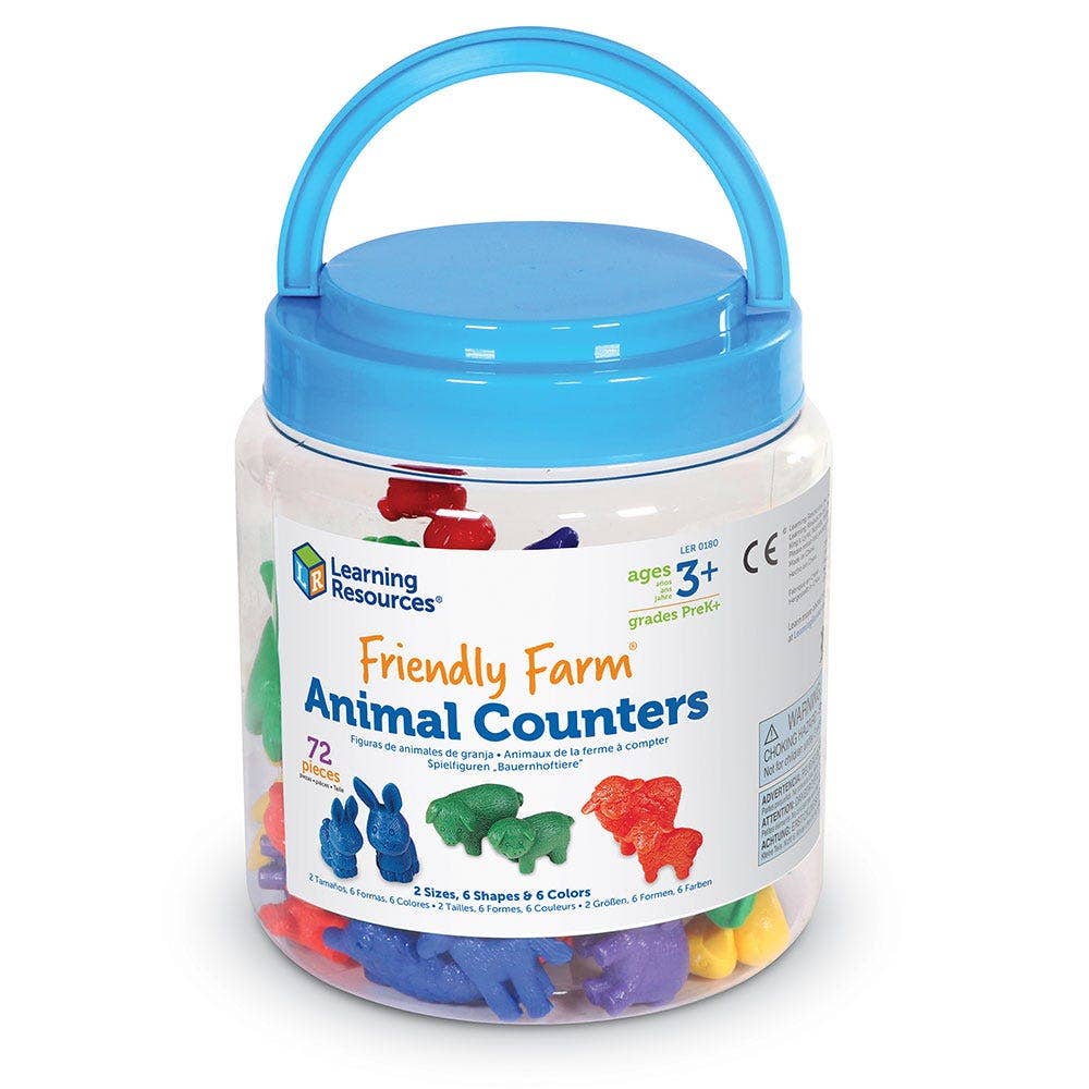 Friendly Farm Animal Counters 72 pc