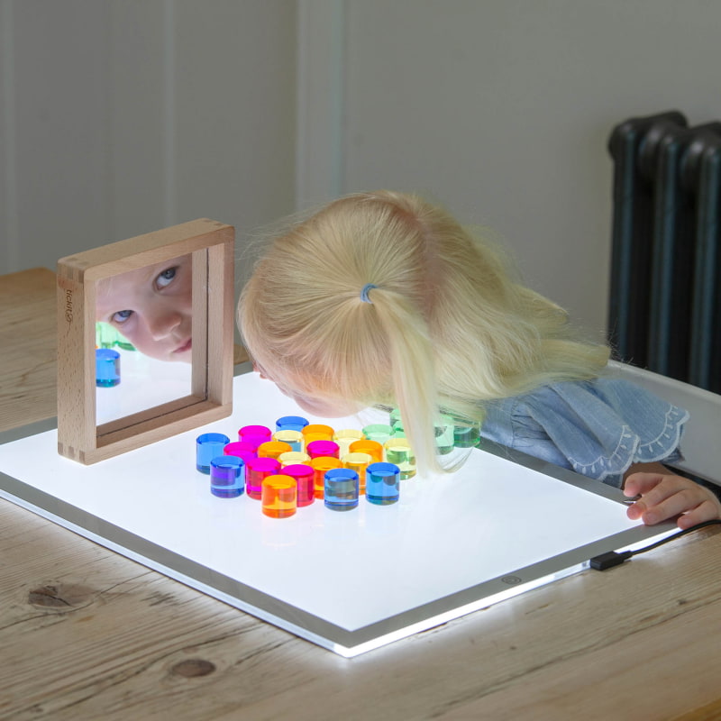 Gem Circle Mirror Tray 25 pc