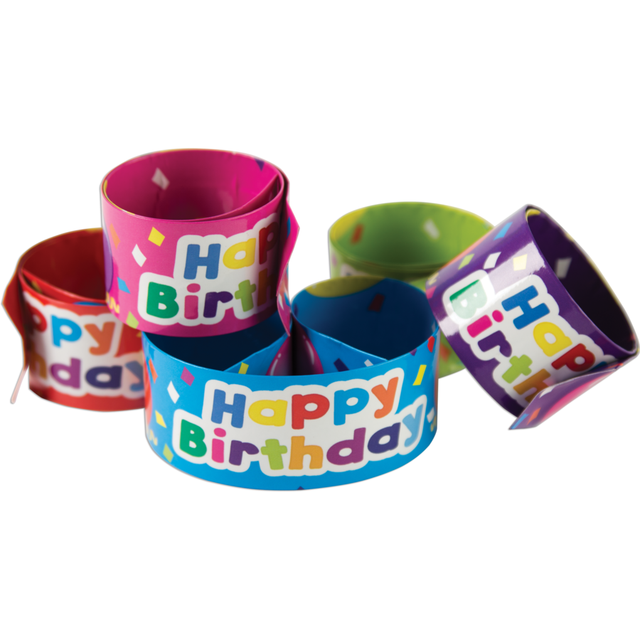 Happy Birthday Balloons Slap Bracelets