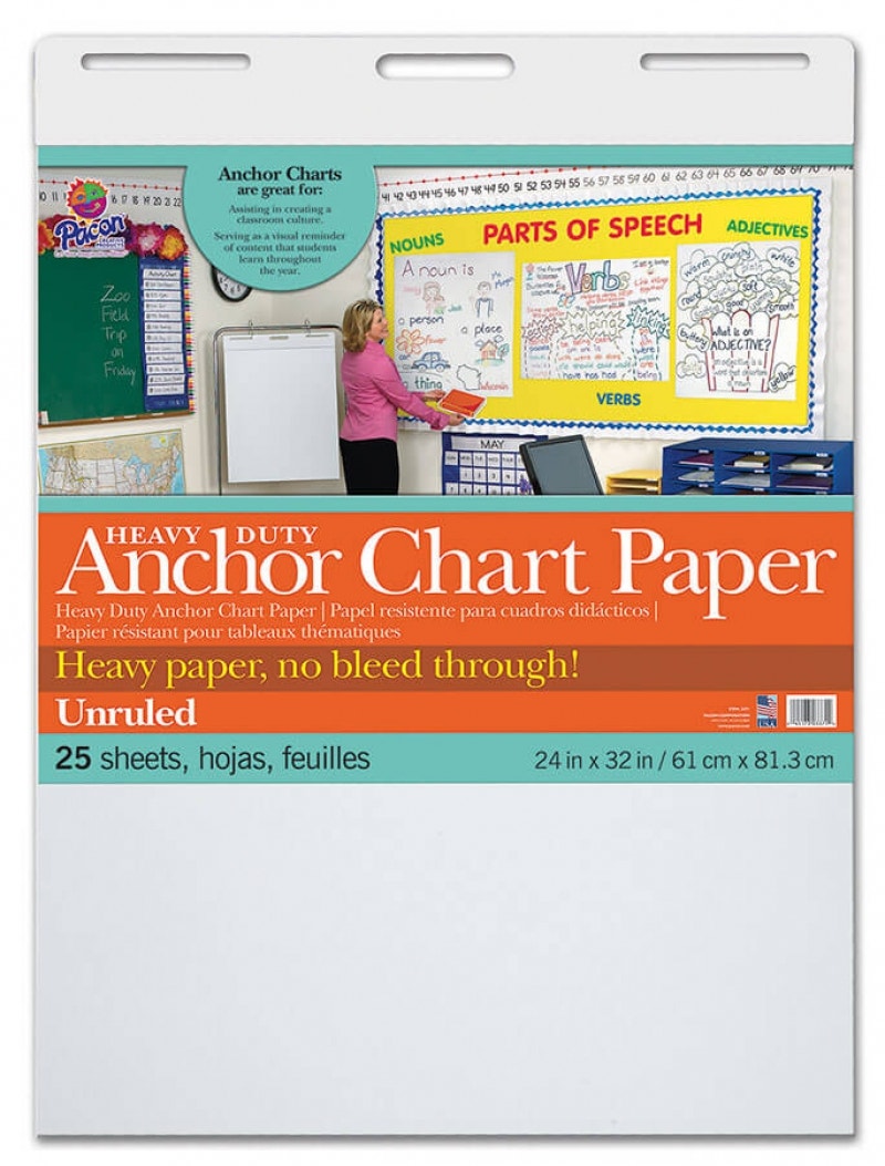 Heavy Duty Anchor Chart Paper 24x32 Unruled