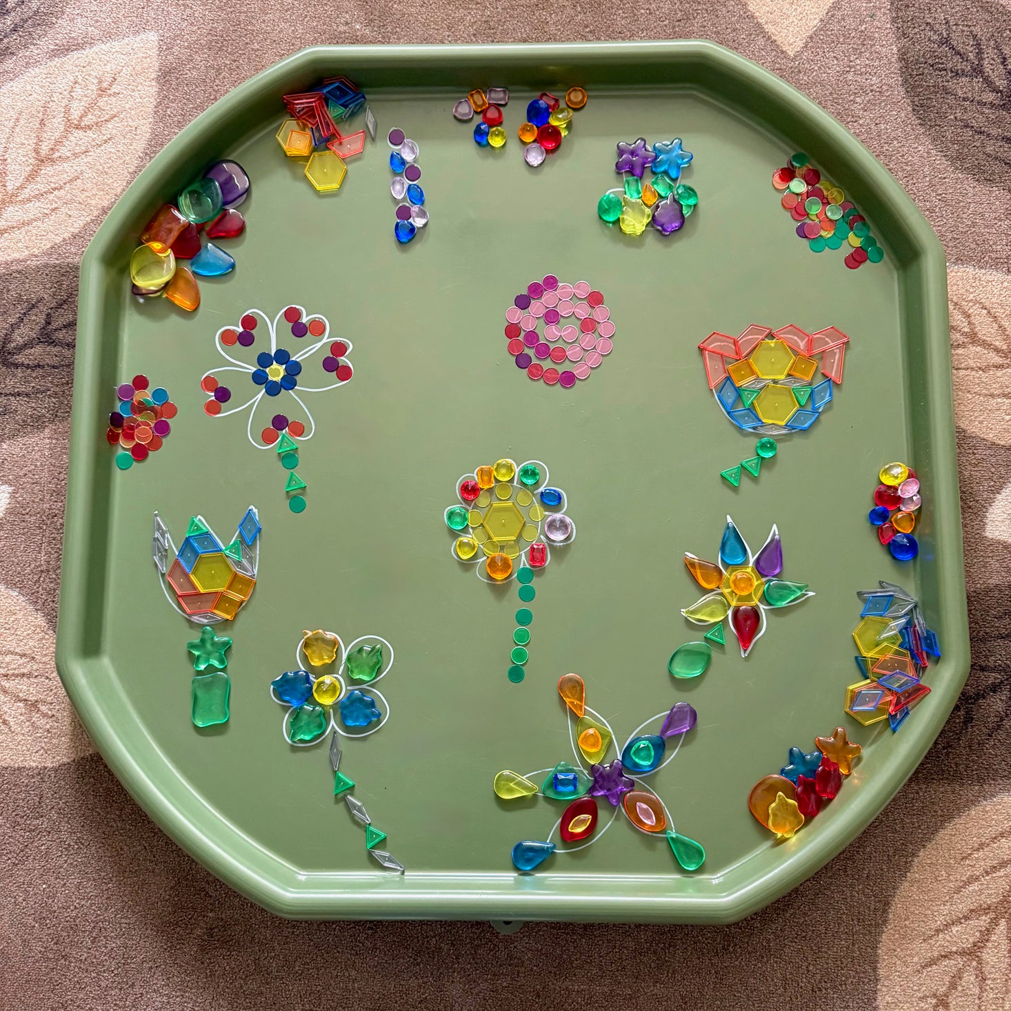 Transparent Pattern Blocks Mini Jar