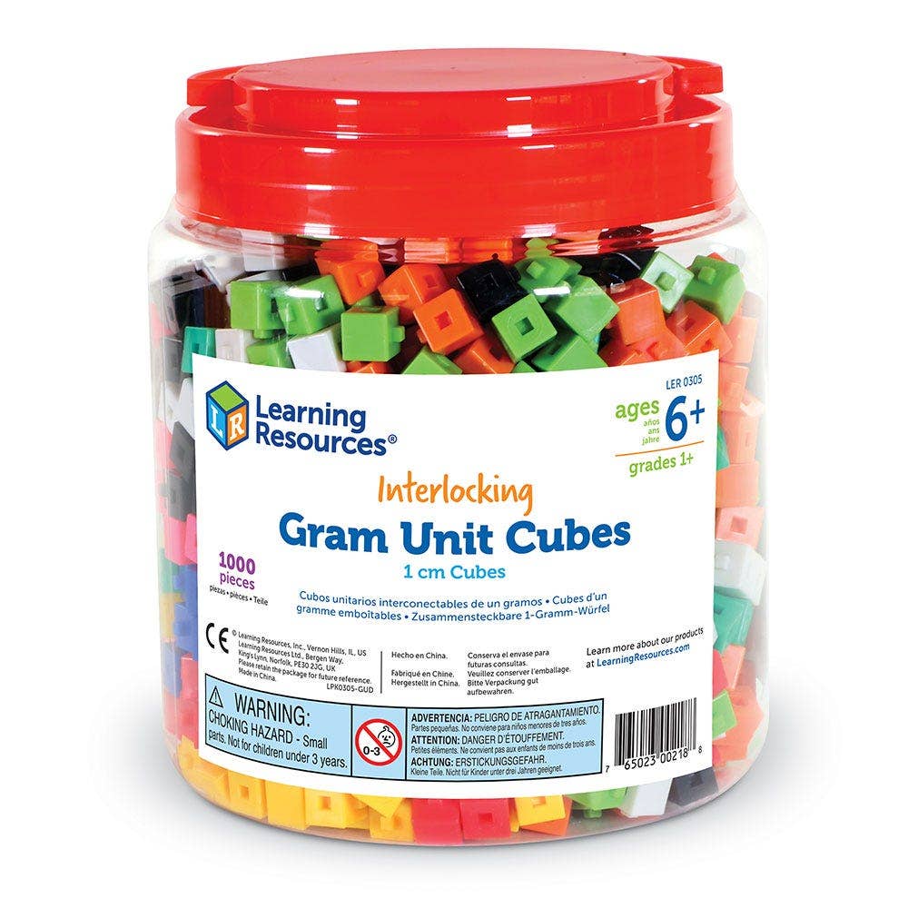 Interlocking Gram Unit Cubes Set of 1000