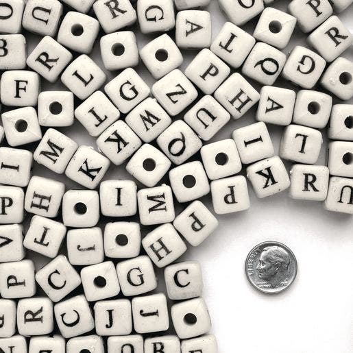 Jumbo Alphabet Beads 260 Pcs