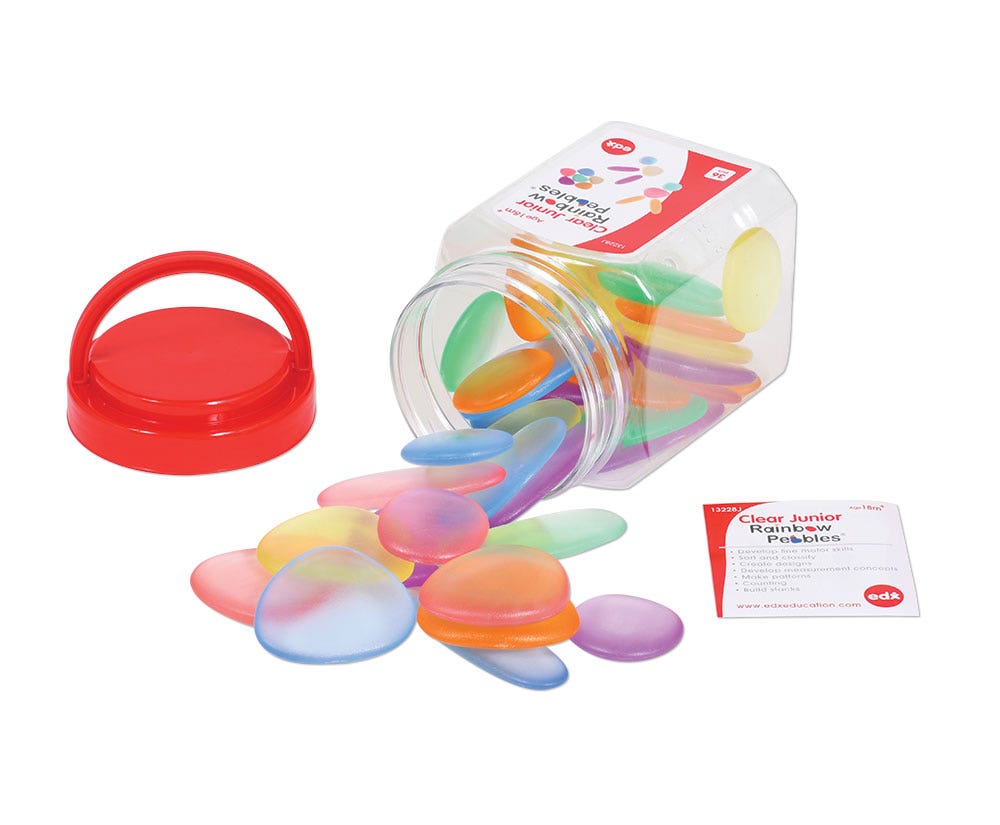 Clear Junior Rainbow Pebbles Mini Jar