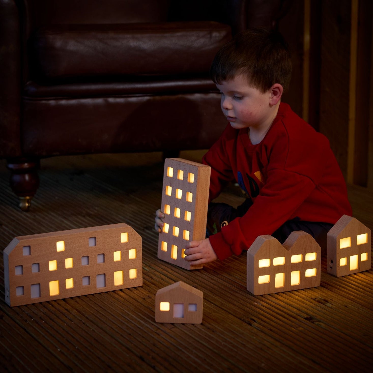 Luminous Community Buildings Set of 5