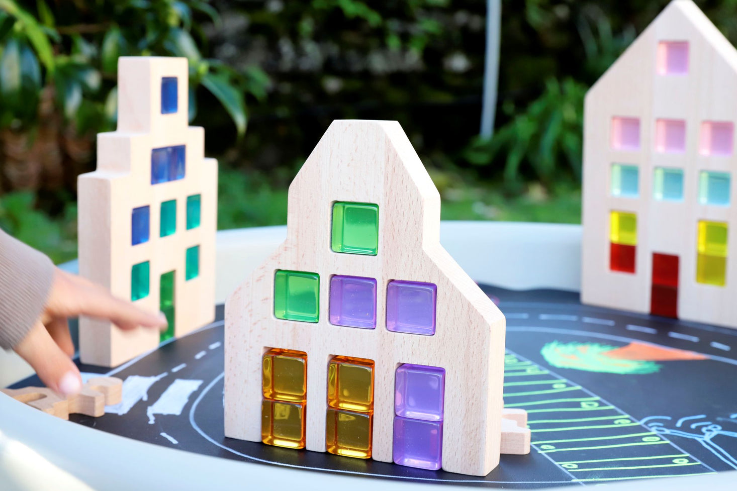Rainbow Gem Buildings Set of 36