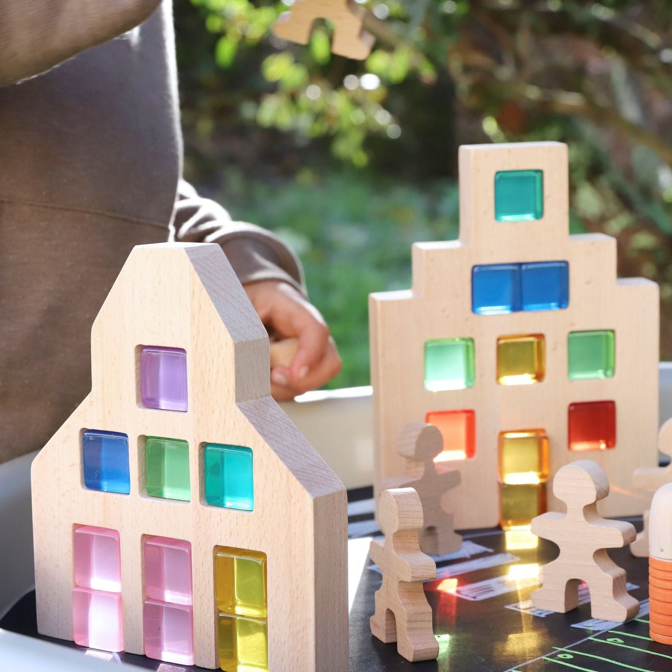 Rainbow Gem Buildings Set of 36