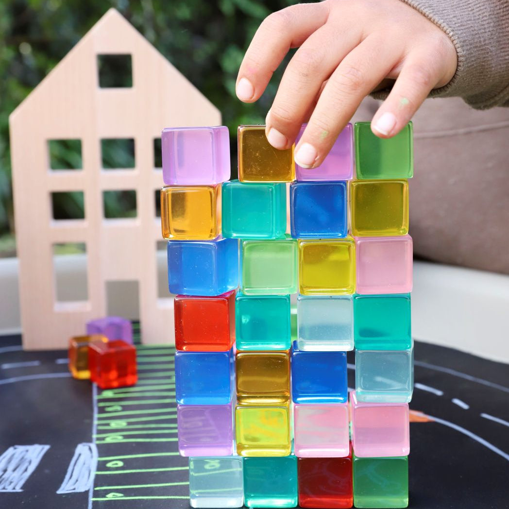 Rainbow Gem Buildings Set of 36
