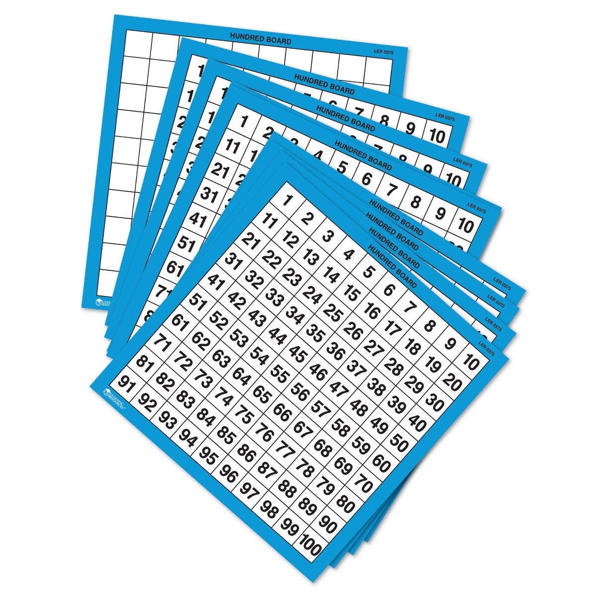 Laminated Hundred Boards Set of 10