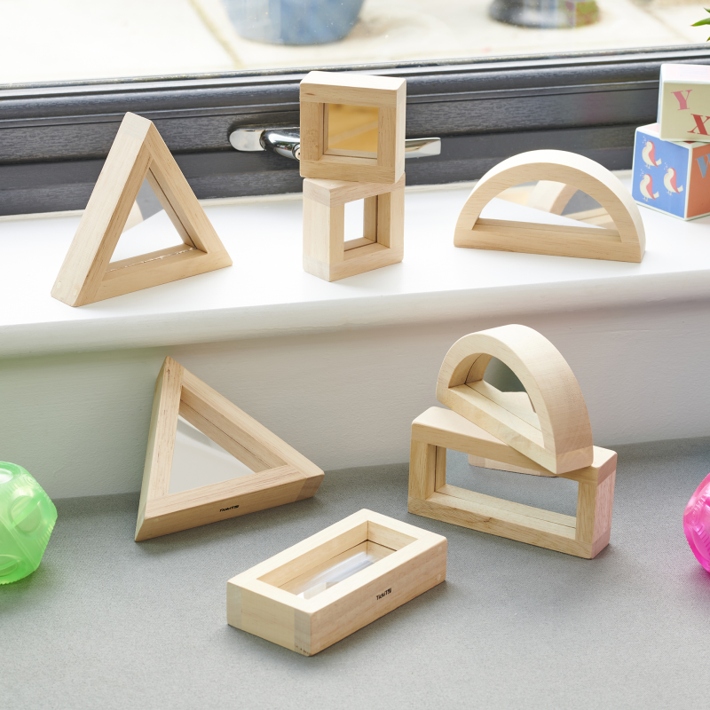 Large Mirror Blocks set of 8