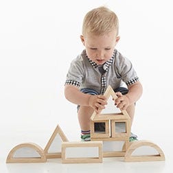 Large Mirror Blocks set of 8