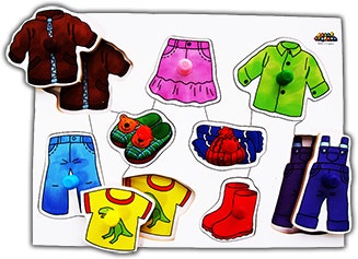 Large Peg Board Puzzle Clothes