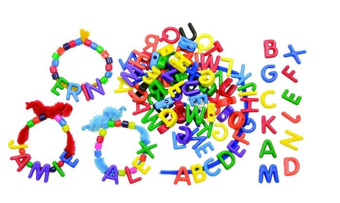 Manuscript Letter Beads 288 pack