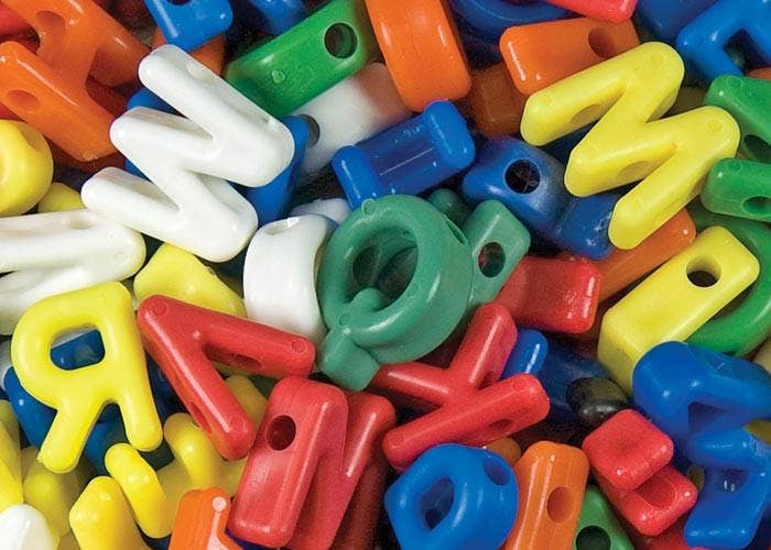 Manuscript Letter Beads 288 pack