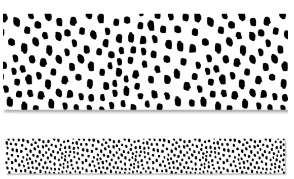 Black Messy Dots EZ Borders