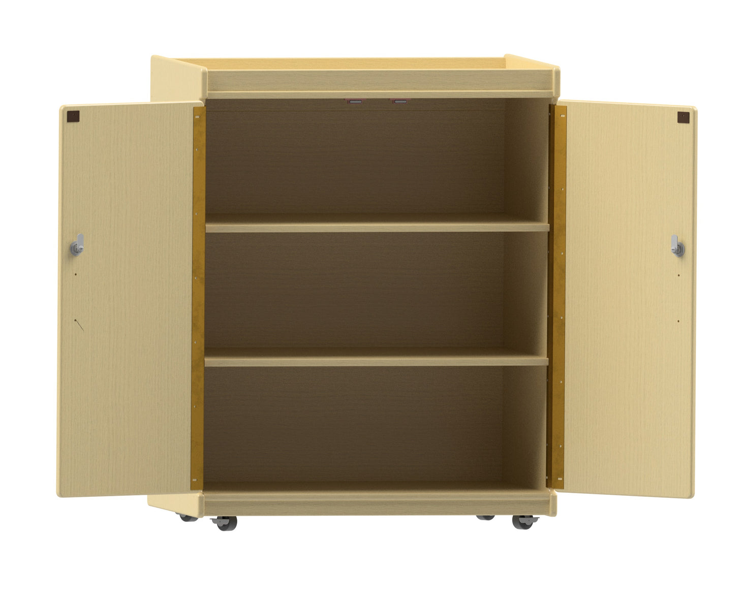 Mobile Teacher Cabinet 2 fixed shelves plus the bottom behin