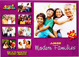 Modern Families Set of 8 Wooden Puzzles