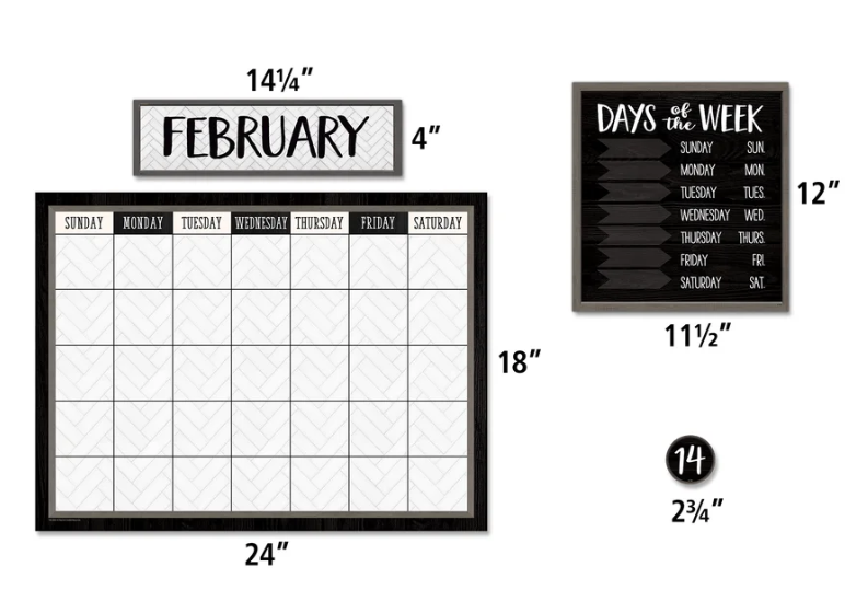 Modern Farmhouse Calendar Bulletin Board