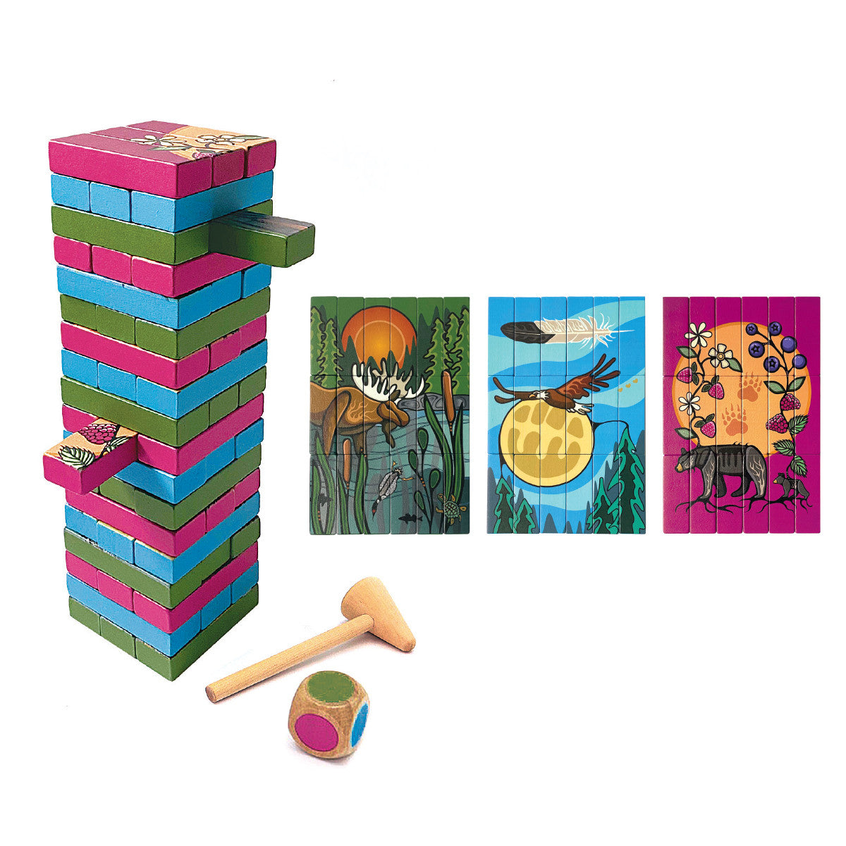 Multi Game Wooden Block Set All My Relatives